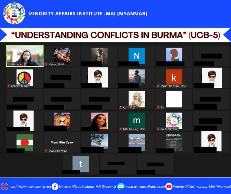 Understanding Conflicts in Burma (UCB-5) သင်တန်း အောင်မြင်စွာပြီးဆုံးခြင်း