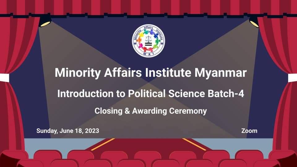 Introduction to Political Science (batch-4) သင်တန်း အောင်မြင်စွာပြီးဆုံးခြင်း