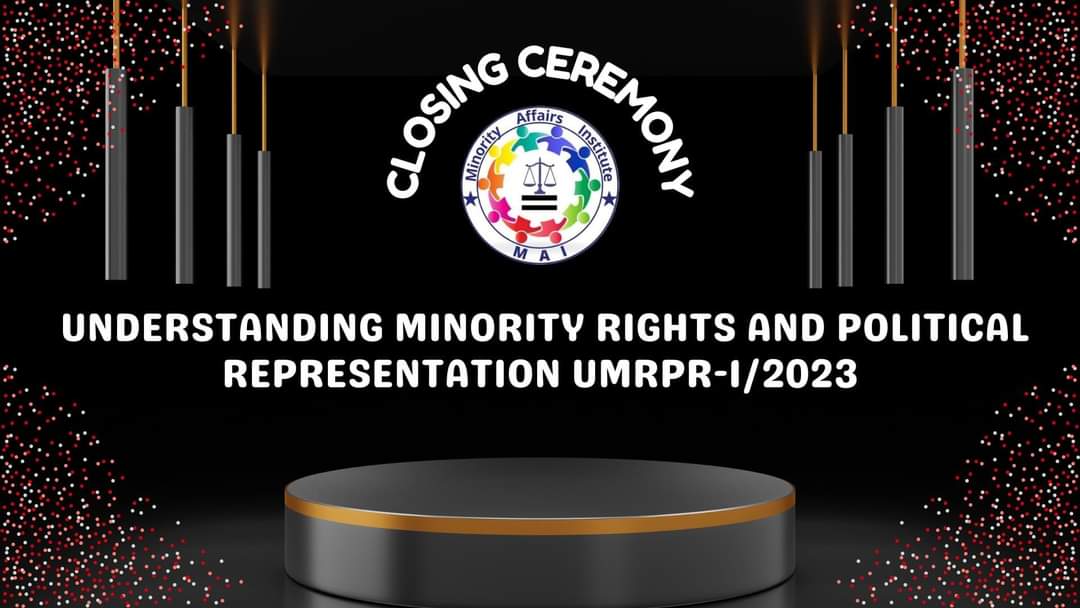 Understanding Minority Rights and Political Representation (batch-1) သင်တန်း အောင်မြင်စွာပြီးဆုံးခြင်း